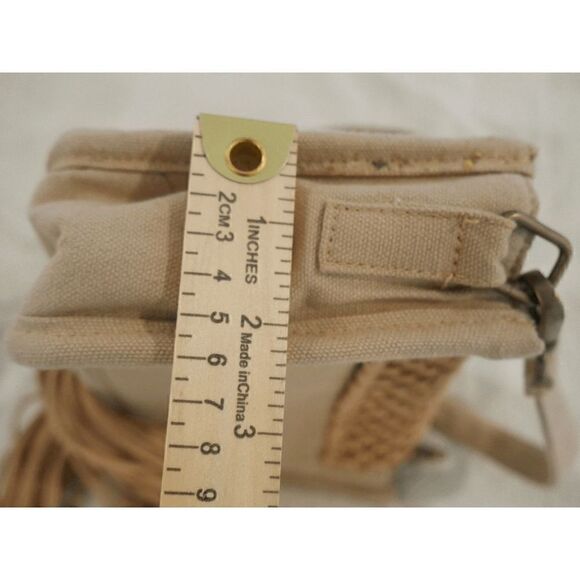 India Handmade Mini Fringed Cotton Crochet Bohemian Crossbody Bag - Picture 7 of 9